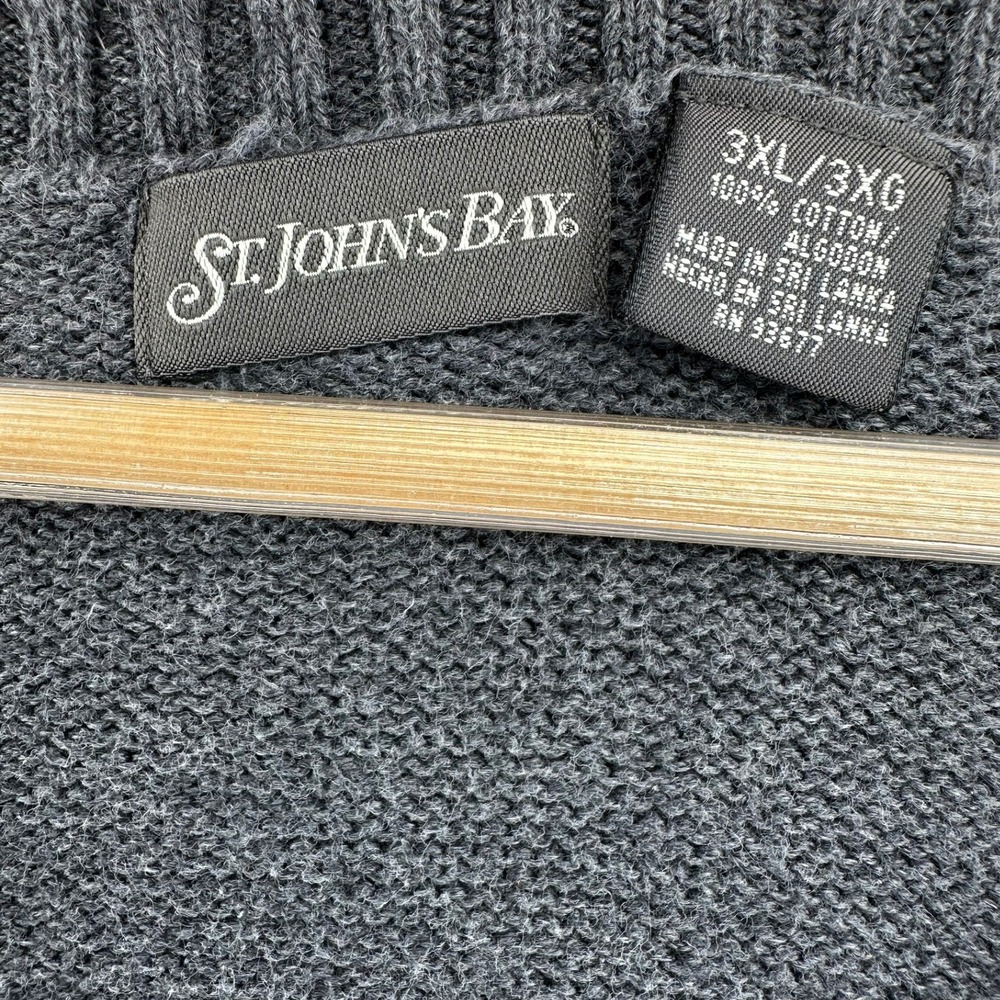 Y2K St. John's Bay Sweater Vest V-Neck Knit Sleeveless Top 3XL Baggy Loose 2000s - Picture 3 of 7